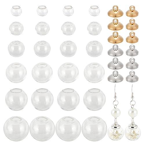 Bouteilles de 6 tailles en verre pour ranger vos mini perles et composants