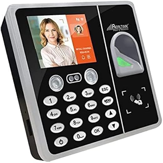 Realtime T304F WiFi Biometric Face, Fingerprint, Card, Password and Combinations Time Access Control, Time &amp; Attendance (C...