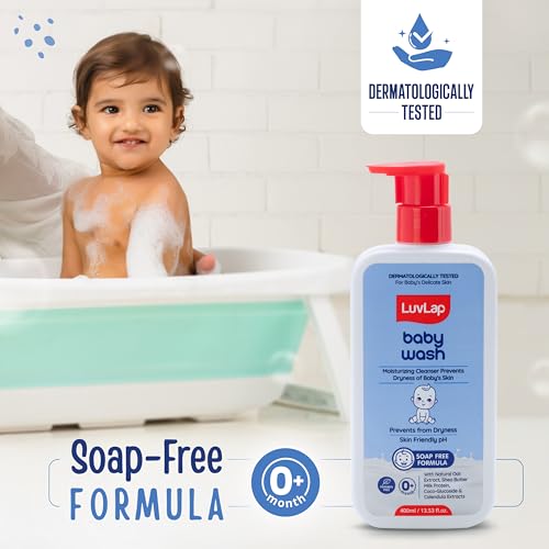 Image of LuvLap Baby Shampoo 400 ml + Baby Wash 400 ml Combo Set
