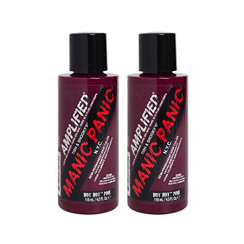 Manic Panic Hot Pink Amplified Cream, vegane, tierversuchsfreie, semi-permanente Haarfarbe, 2 x 118 ml