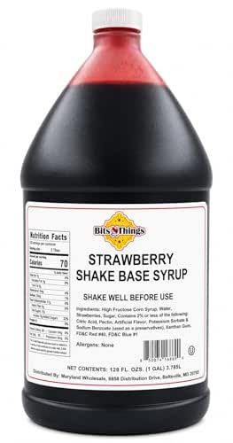 Strawberry Shake Syrup 1 Gallon | Strawberry Flavoring Syrup for