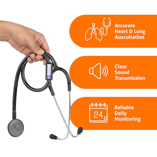 Image of BPL Medical Technologies ST-01 DIA Cast Adult Chest Piece Stethoscope|High Acoustic Level, Versatile Chestpiece for Adult & Pediatric Use|Medical Instrument for Auscultation - Black