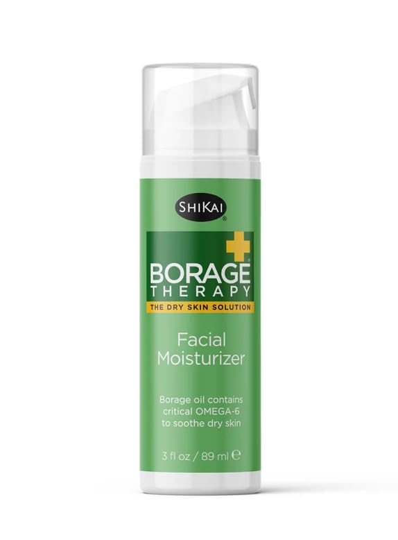 ShiKai Borage Therapy Facial Moisturizer | Unscented Cream for Face & Neck | Daily Skin Lotion for Dry or Sensitive Skin | Non-Greasy, Gentle Formula