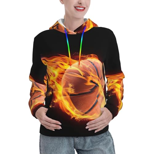 Sweat à capuche cadeau d'automne pour femme motif basketball stylé et confortable