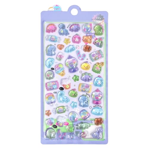 【1枚】 ぷくぷくシール かわいい 3d立体 ドロップ シール 可愛い プチドロップステッカー 自己粘着 | 浮き彫り3D プチドロップ ステッカー 子供 教室 学校 幼稚園 小学生 大人用 | 手帳/水筒/ジャーナル/ラッピング/アルバム/プランナー/ペ