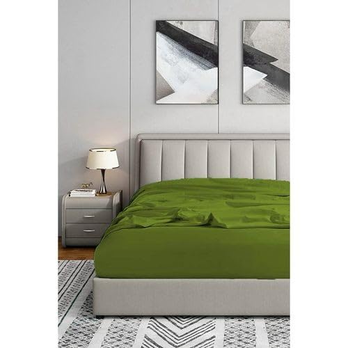 Soley 100x200 Lastikli Fitted Penye Çarşaf, Yeşil