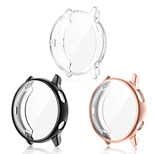 CAVN Protection Écran Compatible avec Samsung Galaxy Watch Active 2 40mm, (3 Pièces) Housse de Protection en TPU Souple Protecteur Case Cover pour Galaxy Watch Active 2 40mm