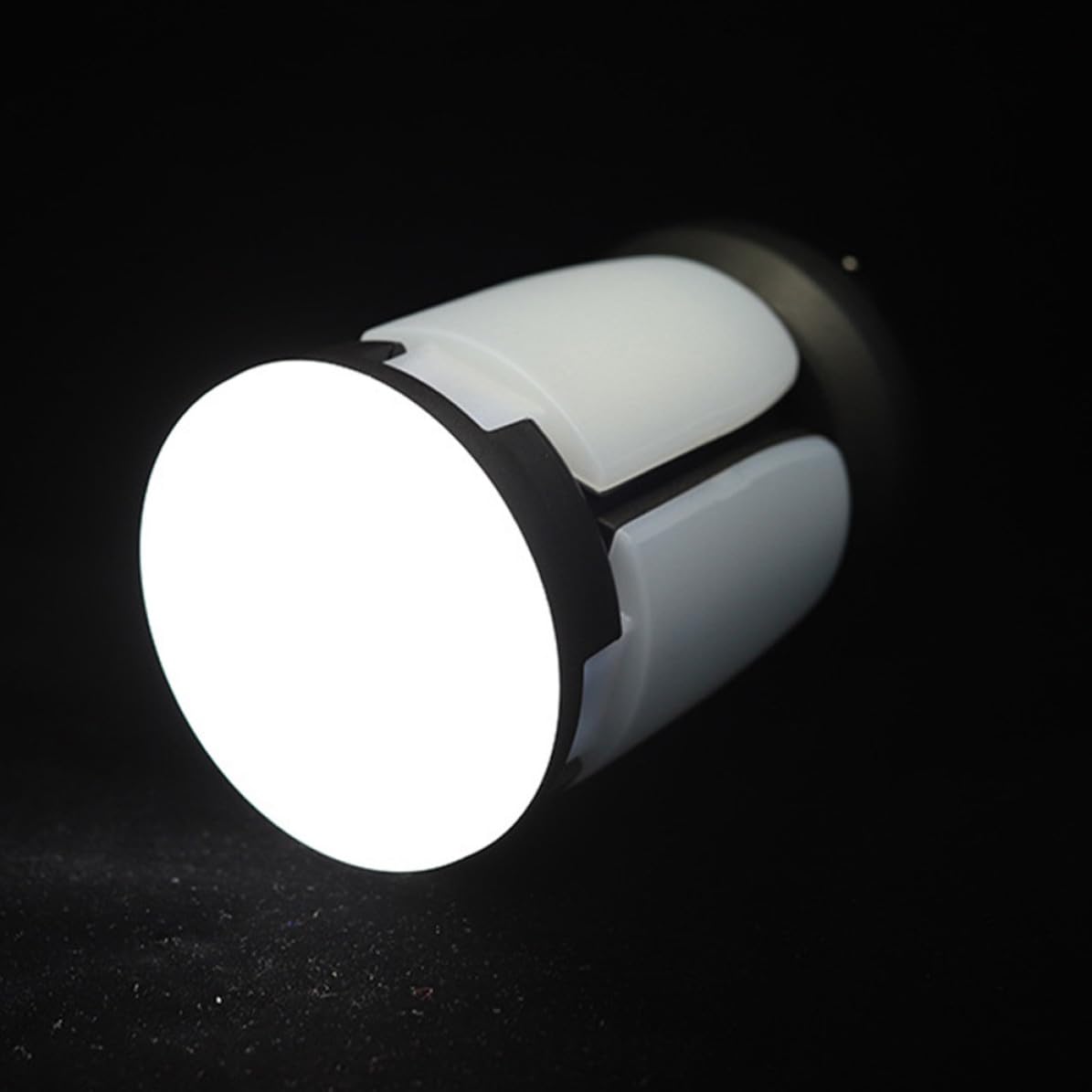 CHILDWEET Lámpara Solar LED para Tienda de Campaña Gancho, Carga Solar y Usb, Luz de Emergencia para Camping y Mercados Nocturnos, Material Abs Negro