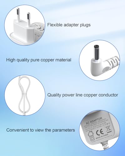 Jippofu 6V Netzteil Ladekabel Kompatibel mit Philips Avent Babyphone SCD501/00 SCD503/26 SCD505 SCD510 SCD560 SCD570 SCD580 SCD600 SCD609 SCD720/86 SCD730/86 Baby Einhei Ladegerät Adapter Charger Weiß