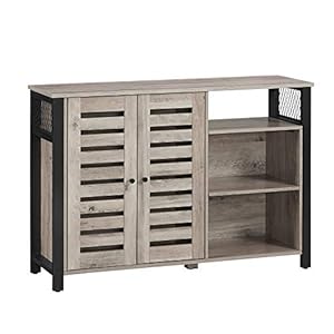 VASAGLE Dressoir, kast met 2 deuren, verstelbare planken, voor eetkamer, woonkamer, keuken, 110 x 33 x 75 cm…