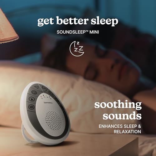 Homedics White Noise Sound Machine, Small Travel Sound Machine with 4 Relaxing Nature Sounds, Portable Sound Therapy for Home, Office, Nursery, Auto-Off Timer, by Homedics by Homedics - Image 2