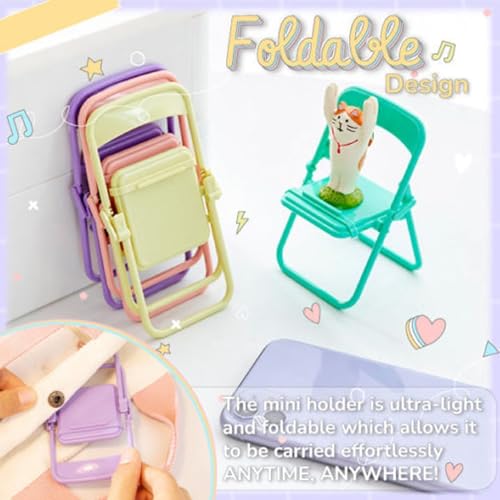 Image of Chair-Shaped Mobile Stand - Stylish & Sturdy Phone Holder for Desk, Home & Office Use (1 Pc)