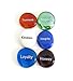 Lifeforce Glass Character Builder Glass Stones, Focus Words for Teaching Tools, Concentration or Motivation. Set of Six
