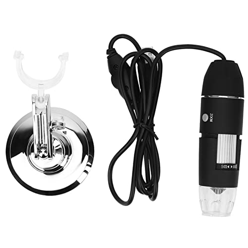 Image of 1600X USB Digital Microscope Adjustable Metal Stand HD Camera for PCB Inspection Coin Jewelry Soldering Projects PC Android Compatible