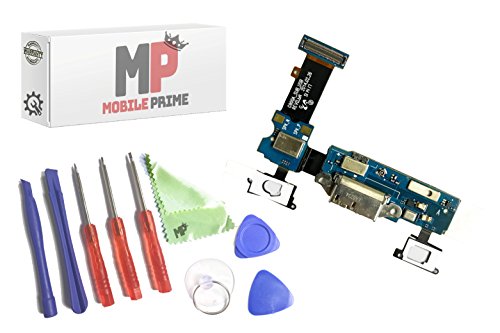 MobilePrime Charging Port Replacement Kit Compatible for Samsung Galaxy S5 (G900A) Including Repair Tools