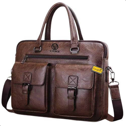 Bolsa Pasta Notebook Laptop Executiva Feminina Masculina Com Alça Transversal Alto Padrão Ideal Para O dia a Dia Faculdade Trabalho (Cafe)