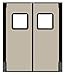 Chase Doors - 6096RD25BEI - Polyethylene Swinging Door, Beige; Number of Doors: 2, 5 FTW x 8 ftH