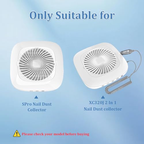 4 Pcs Nail Dust Collector Replacement Filters Compatible with MelodySusie SProR/XC320J Reusable and Easy Clean for Nail Dust Vacuum Machine Salons Home Use Nail Art Tools, White by SNIRFAQM - Image 3