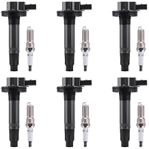 BDELI Set of 6 Ignition Coil Pack and Spark Plugs Fits for 3.7 3.5 V6 Ford Edge Flex Taurus Lincoln MKS MKT MKZ MKX Mercury Sable 2008 2009 2010 2011 2012 2013 2014 2015 2016 UF553 5019