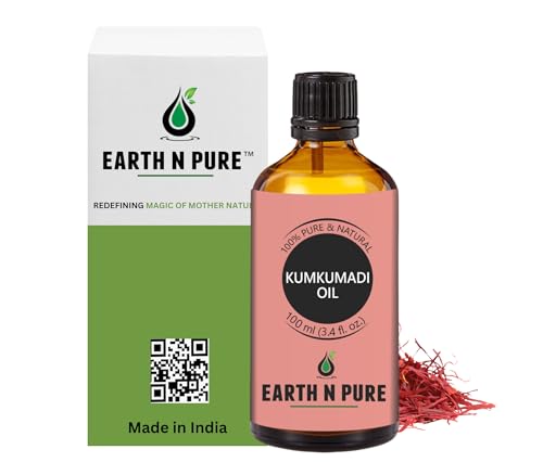 Image of Earth N Pure Kumkumadi Tailam Face Oil Enriched with Saffron and 24 Powerful Herbs, Natural & Therapeutic Grade 100 ml