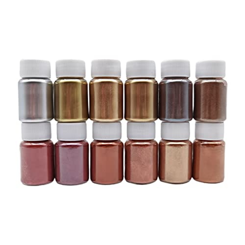 Polvo De Pigmento Metálico De 12 Colores Mica Resina Fina Tinte De Resina Polvo De Mica
