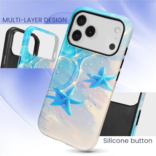 Coque iPhone 17 Pro silicone mat motif étoile de mer pour vos vacances - 7