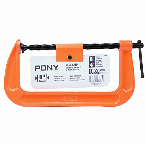 Image of Pony Jorgensen 2680 8-Inch C-Clamp, Orange