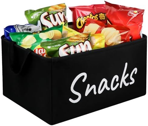 TNNTOPELE Snack Bin for Pantry - Snack Basket Organizer for Count...