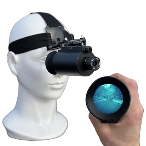 IRIS 1X NVG Monocular 940nm Infrared, FPV 1X Zoom, Head Mounted Wide Angle, Digital PVS-14 Night Vision Goggle System for Airsoft, NERF, Hiking, Camping, Urban Exploration