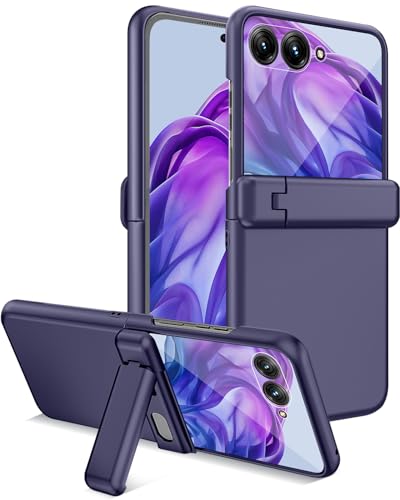 Miimall Case pour Motorola Razr 50, Housse avec Film Protecteur et Stand Réglable, Protection de Charnière Antichoc Anti-Rayures Anti-Empreintes Renforcée...