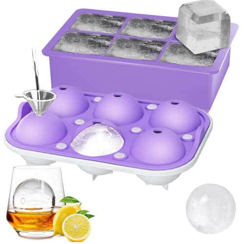 Rottay Sphere & Square Ice Trays (Purple)