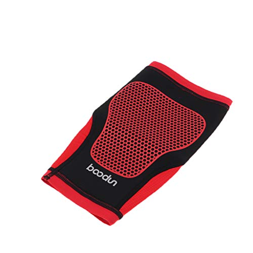 YIJU Bezerro Correndo Compressão Manga Perna Meia Canela Splint Suporte Cinta - XL vermelho