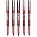 Pilot Precise V5 Rollerball Pens, Extra Fine Point 0.5 mm Red Pens, Pack of 5 - Ideal for School, Journaling & Office Writing