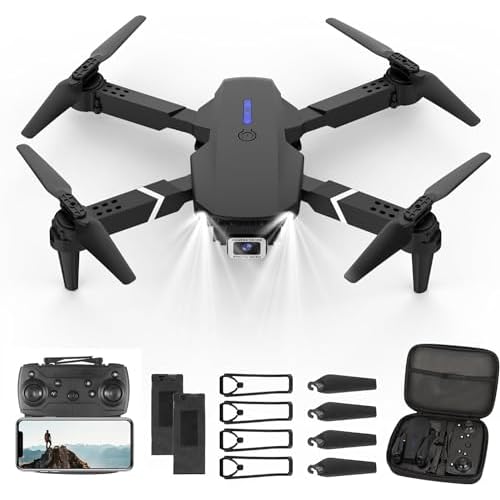 Mini Drone with Camera, 4K HD FPV Drone, Altitude Hold, Gesture Selfie, One key Return/Emergency Stop, 3D Flips, Waypoint Fly, 2 Batteries, Foldable Drones for Kids and Beginners
