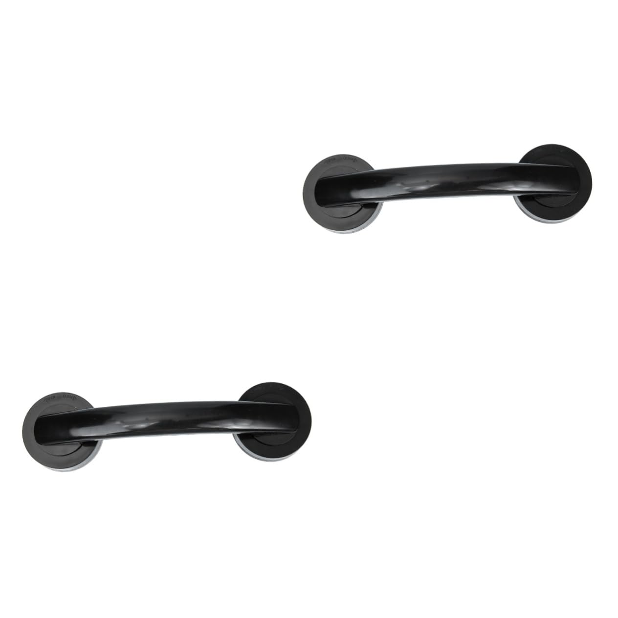NULYLU 2pcs Suction Cup Handle Black Adhesive Shower Grab Bar for Home Abs Adhesive Handle Bathroom Grab Bar