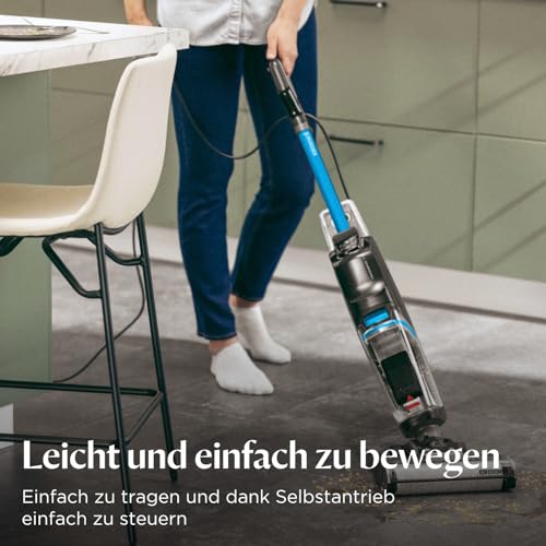 Bissell CrossWave HF2, Nass Trockensauger mit Kabel, Saugen & Wischen in Einem, Leichtgewichtiger Nasssauger, Saugwisher mit Hoher Leistung, Waschsauger, Wischsauger, Nur für Harte Böden, 3845N