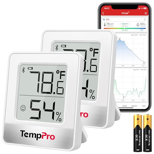 Image of TempPro TempAir 2 Pieces Digital Hygrometer Indoor Thermometer