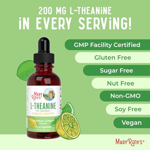MaryRuth's L Theanine 200mg Liquid Drops | Mood Support for Adults & Kids | Focus Supplement | Natural Sleep Support | Vegan | Non-GMO | Gluten Free | 30 Servings - Image 8