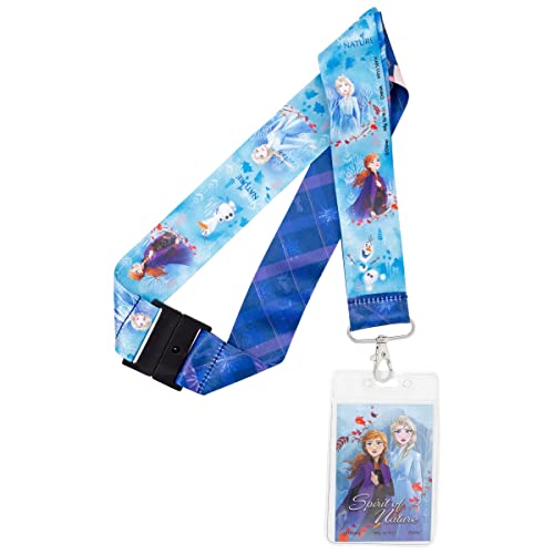 Lanyard Frozen 2 Deluxe cordon avec porte-badge amovible Disney pour fans