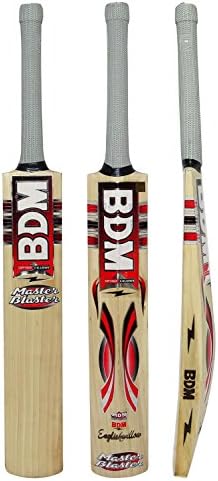 BDM Master Blaster English Willow Wood Short Handle Cricket Bat with Carry - Adult Sizes 5