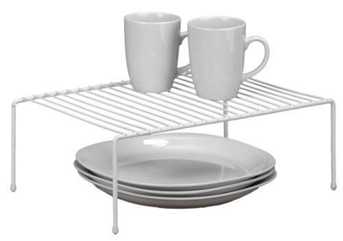 Kitchen Details Free Standing Helper Cabinet and Countertop Shelf Organizer | Good for Dishes | Mugs...