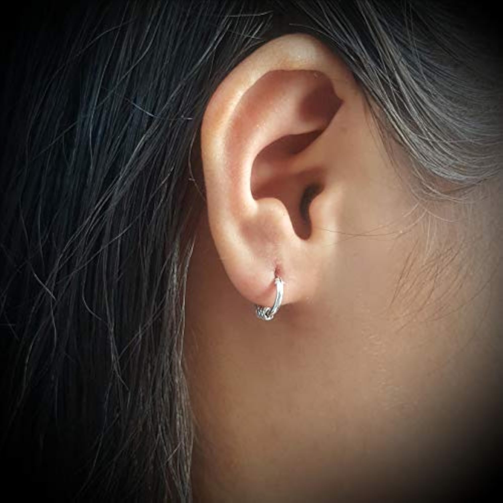 Silver 10mm Bali Hoops 925 Silver Earrings for Kids