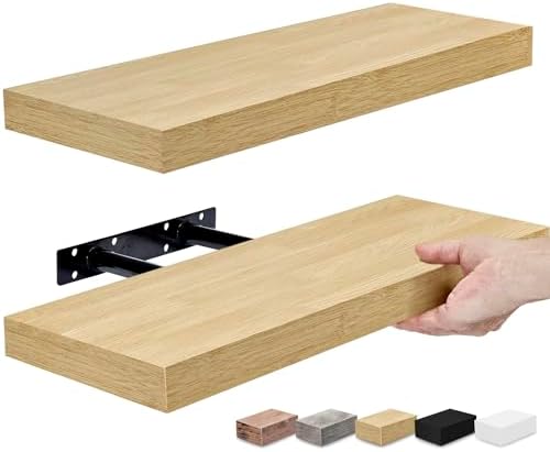 Sorbus Floating Shelves for Wall, Bathroom Shelves Wall Mounted f...