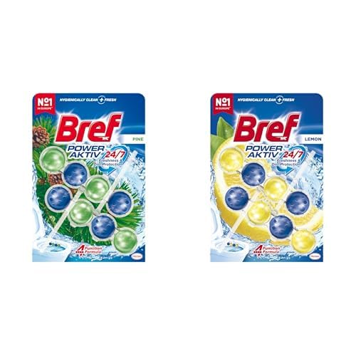 Bref WC Seti | Power Aktiv Çam Kokulu 2'li, 1 x 2 Adet, Çam 2, İkili x1 + Power Aktiv Limon Duo Pack 2'li 1 x 2 Adet, Limon 2, İkili x1