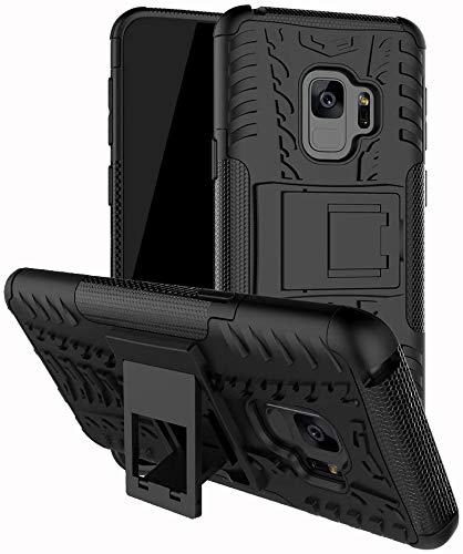 Cassby Shockproof Kickstand Back Case Cover for Samsung S9 Plus - Black (B086HG1V7S) Amazon Price History, Amazon Price Tracker