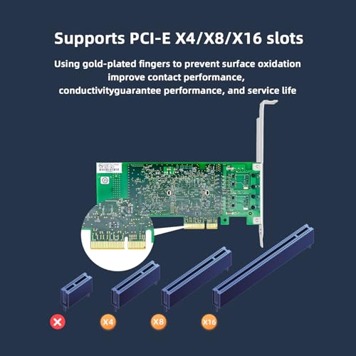 Tarjeta de red Gigabit PCIe Dual RJ45 con chipset Intel 82576, adaptador Ethernet 1Gbps, PCIe x4, perfil bajo y completo para servidores y PCs miniatura 4