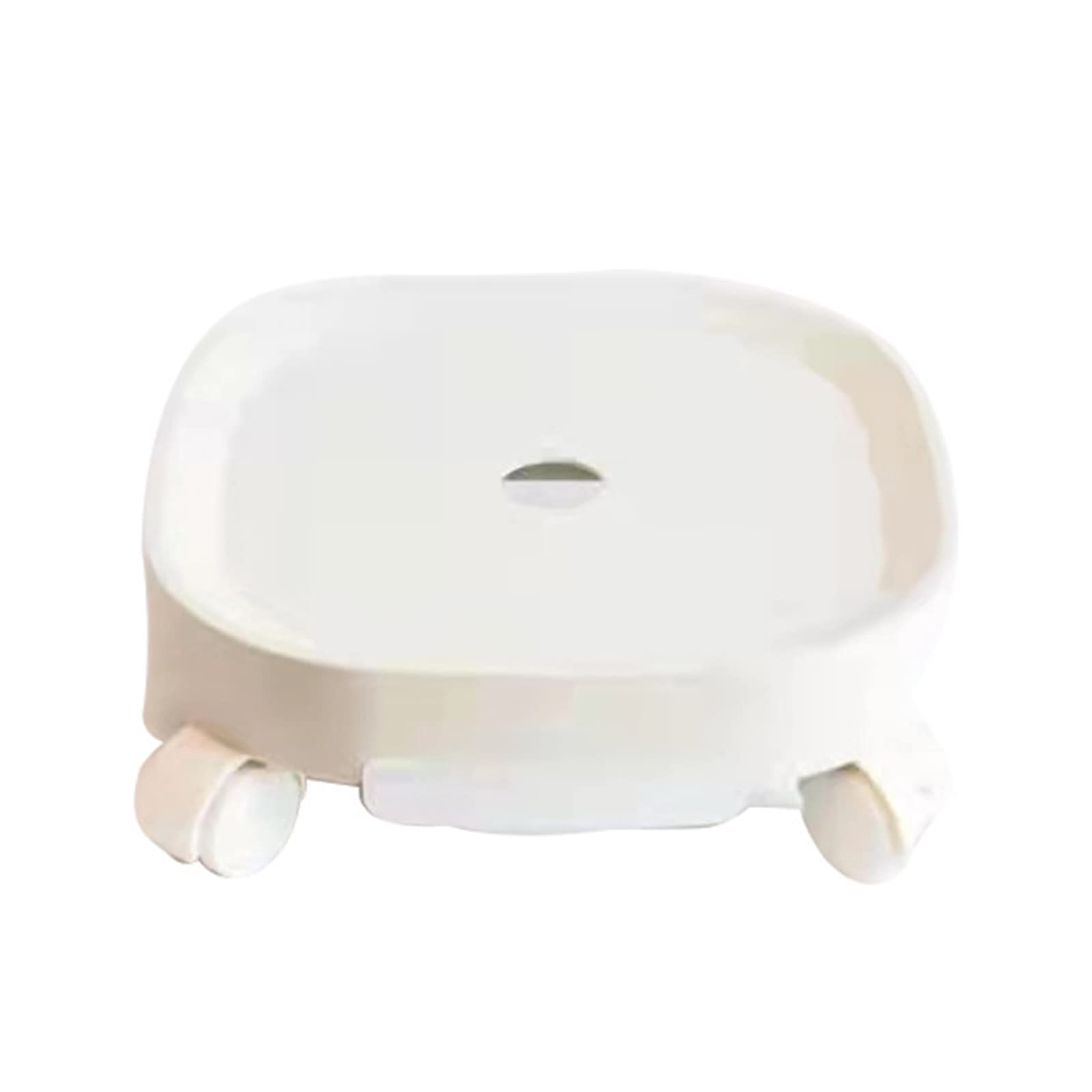 HYLYING White Plant Caddy With Water Container, Movable Plant Stand with Wheels Round Plant Dolly Flower Pot Bottom Support for Moving Heavy Plant Pots Indoor and Outdoor