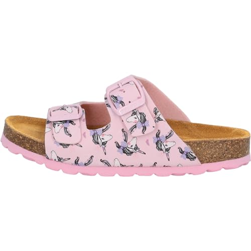 Korfu G Print Kids Flip Flops - Girls Sandals with Adjustable Straps - Comfortable Shoes with Fine Suede Sole - Sneakers with Natural Cork Footbed2