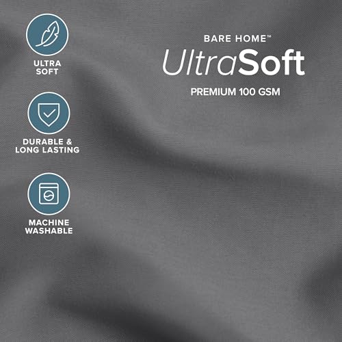 Image of Bare Home Comforter Set - Super King Size - Ultra-Soft - Goose Down Alternative - Premium 1800 Series - All Season Warmth (Super King, Grey)