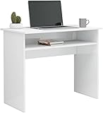 【Amplio espacio】 Tamaño: 90 x 50 x 74 cm (largo x ancho x alto). Ahorra espacio, mientras que esta mesa de computadora ofrece mucho espacio para las piernas para descansar y almacenar, una excelente opción para la actividad de oficina en casa.